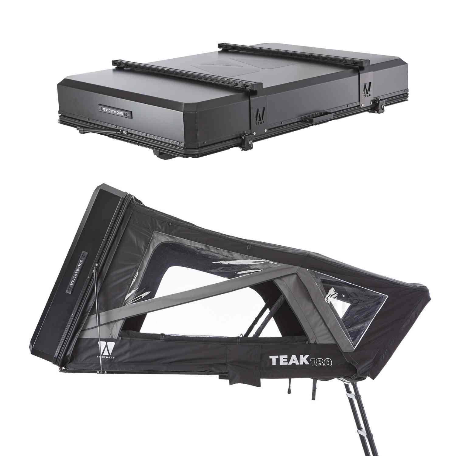 VICKYWOOD TEAK 2.0 160 Dachzelt schnell aufgebaut für Roadtrip, Camping und spontane Stopps